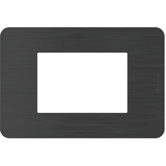 Placca Bticino MatixGO Effects 3 moduli Black Nick JA4803EN