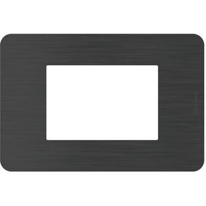 Placca Bticino MatixGO Effects 3 moduli Black Nick JA4803EN