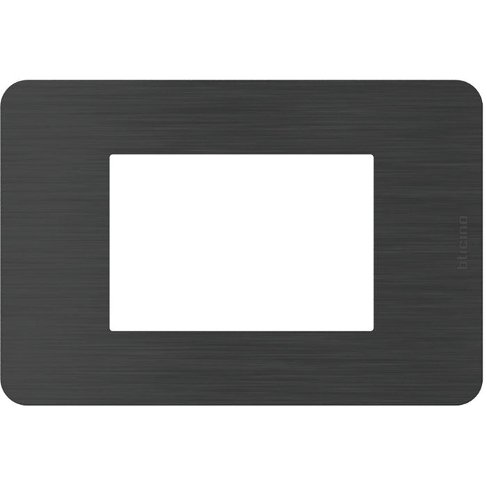 Placca Bticino MatixGO Effects 3 moduli Black Nick JA4803EN