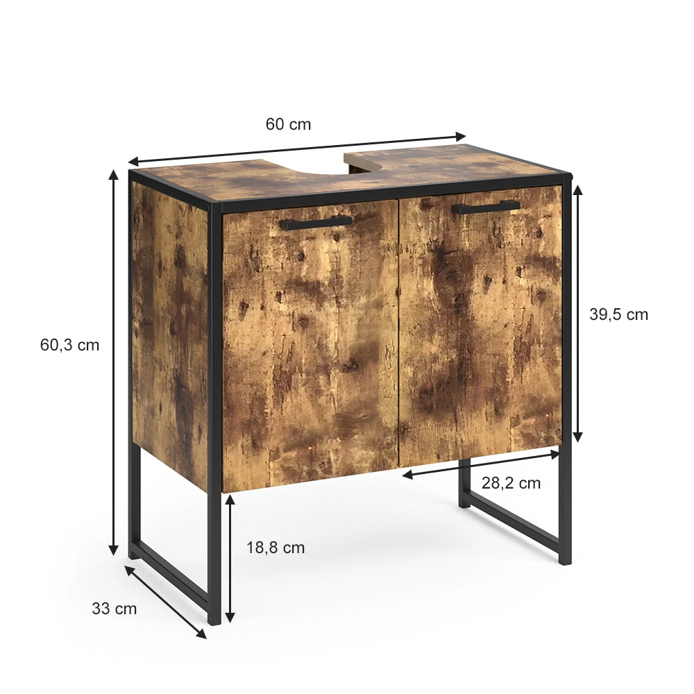 Vicco Mobile sottolavabo per bagno Legno antico 60 x 60 cm