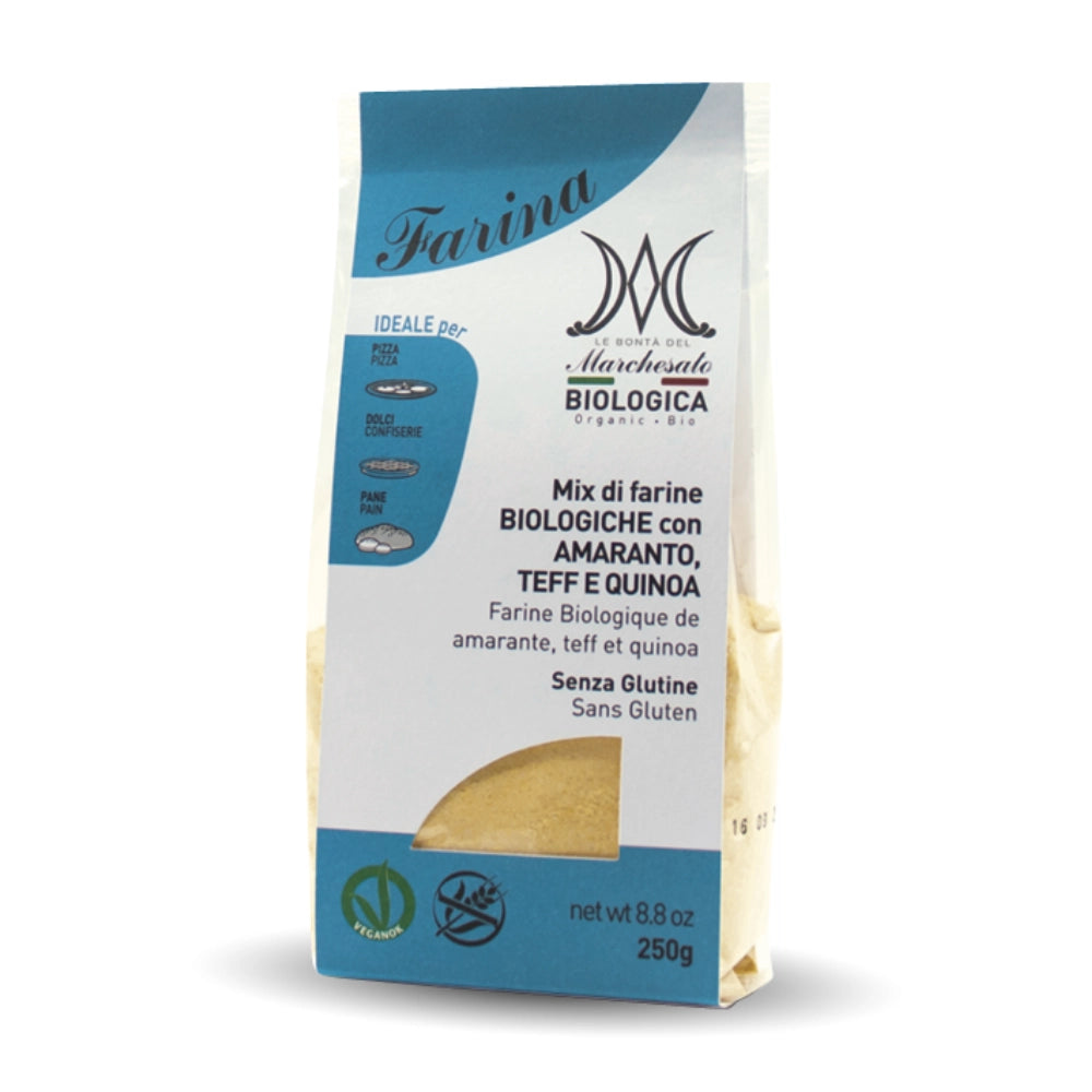 Marchesato mix multicereali farine bio amaranto teff quinoa 10 confezioni da 250 grammi