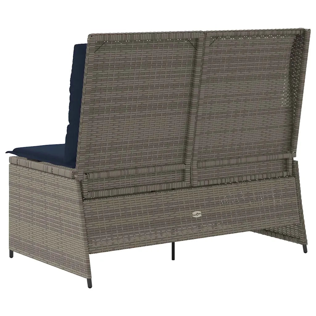 Panchina da giardino Grigio polyrattan 3394456