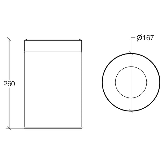 Lineabeta - Pattumiera con secchiello Sestei in acciaio nero opaco 3 lt