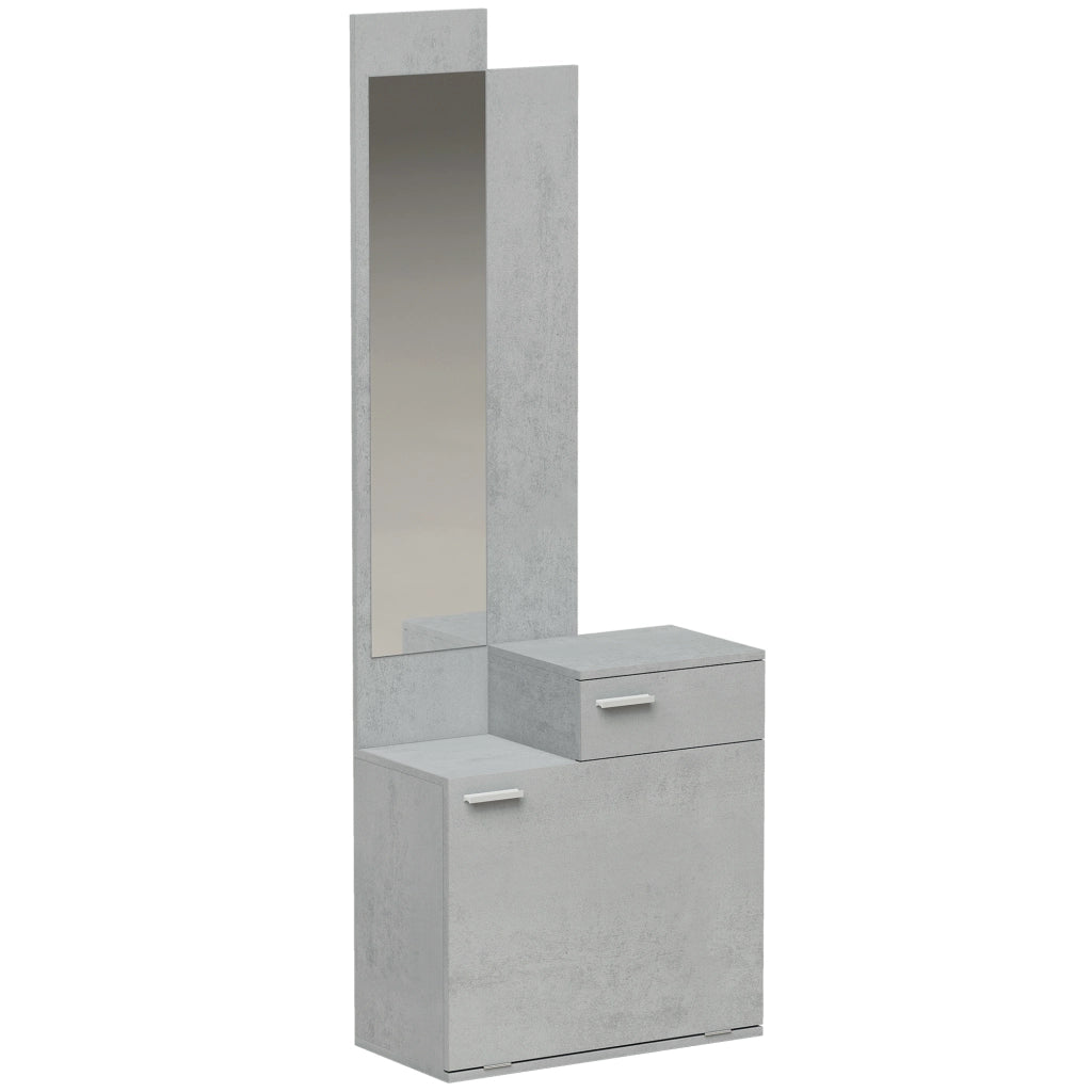 Ensemble meuble d'entrée avec Miroir, Tiroir 61 x 30 x 170 cm Gris