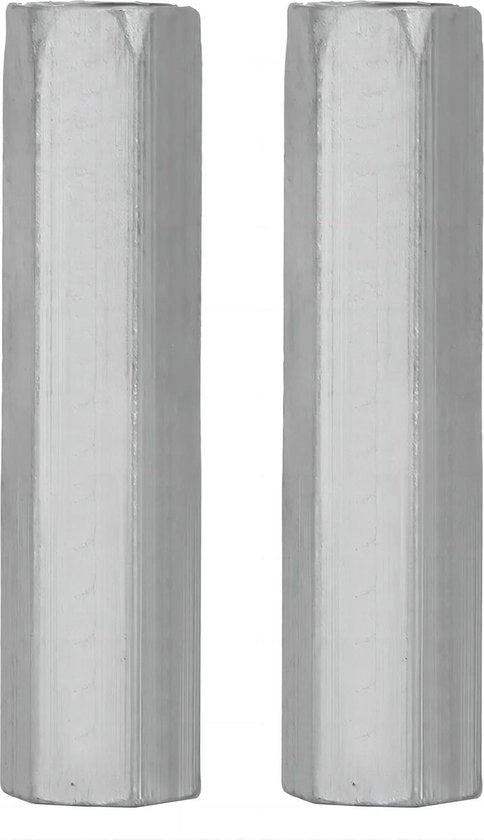 Due M10 x 60 viti a lunga tenuta - cappuccio a sei facce - acciaio inox zincato.