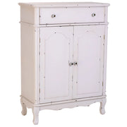 Console in legno bianco con 2 cassetti e 2 porte 80x38x110,5h cm