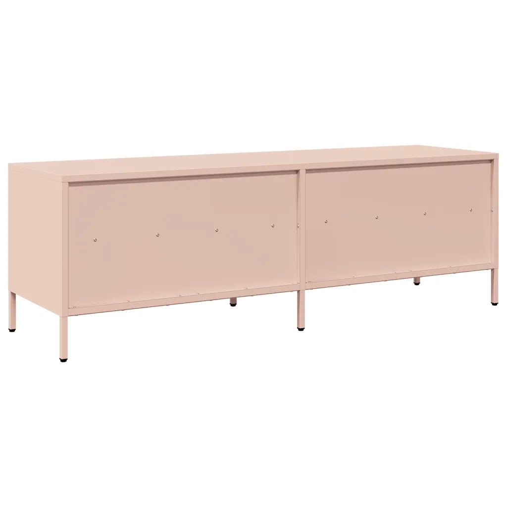 Mobile TV-Credenza per TV-Console TV Rosa 135x39x43,5 cm in Acciaio Laminato a Freddo 546320