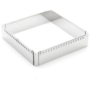 De Buyer 3013.20 Stampo per Torta Regolabile in Acciaio Inox da 20x20 cm a 37x37 cm Altezza 5 cm colore Acciaio inox