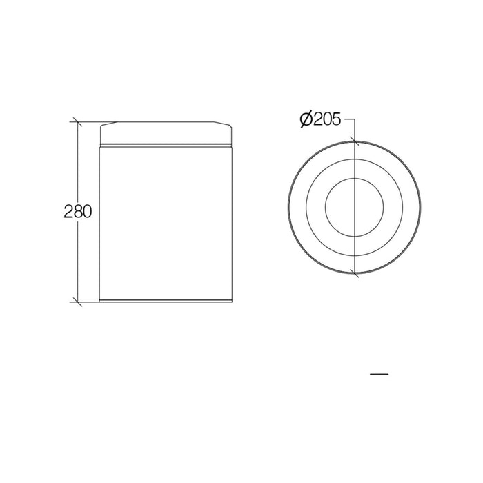 Lineabeta - Pattumiera con secchiello Sestei in acciaio nero 5 lt
