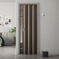 Porta a Soffietto da Interno 88,5x214 cm in PVC Florance Rovere Tortora