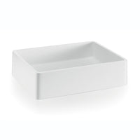 Lineabeta - Lavabo da appoggio Momon L.50x35 bianco con piletta
