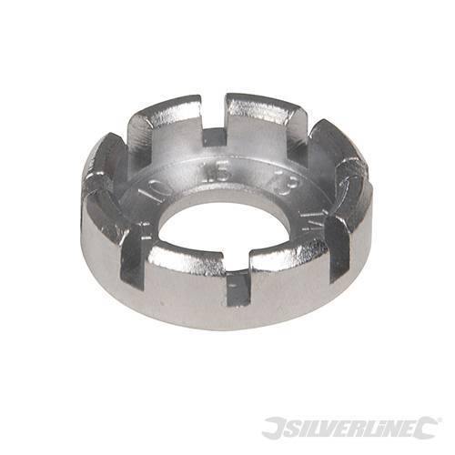 Chiave per raggi in acciaio per biciclette calibro 10 - 15 Silverline