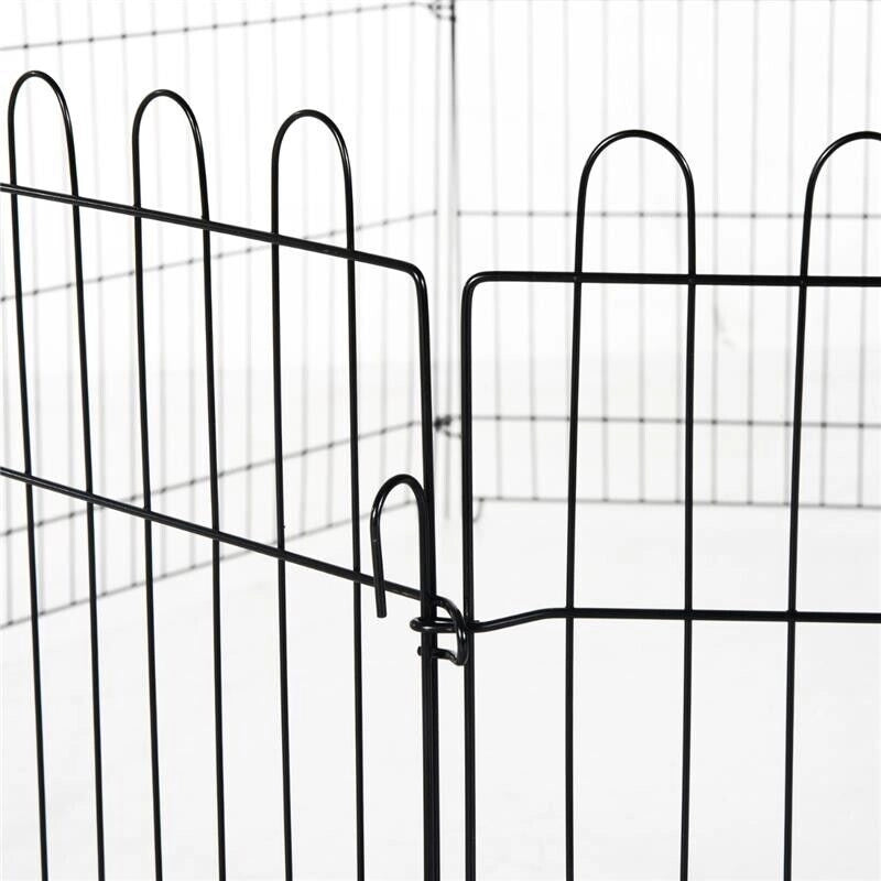 RECINTO PER ANIMALI A GABBIA IN ACCIAIO 158 X 61CM NERO