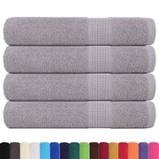 vidaXL Asciugamani per Sauna 4 pz Grigio 80x200cm 360g/m² 100% Cotone