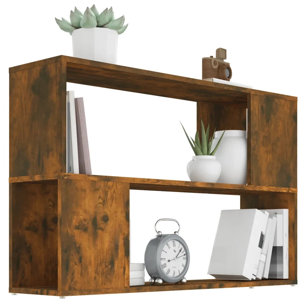 Libreria Rovere Fumo 100x24x63 cm in Legno Multistrato 816038