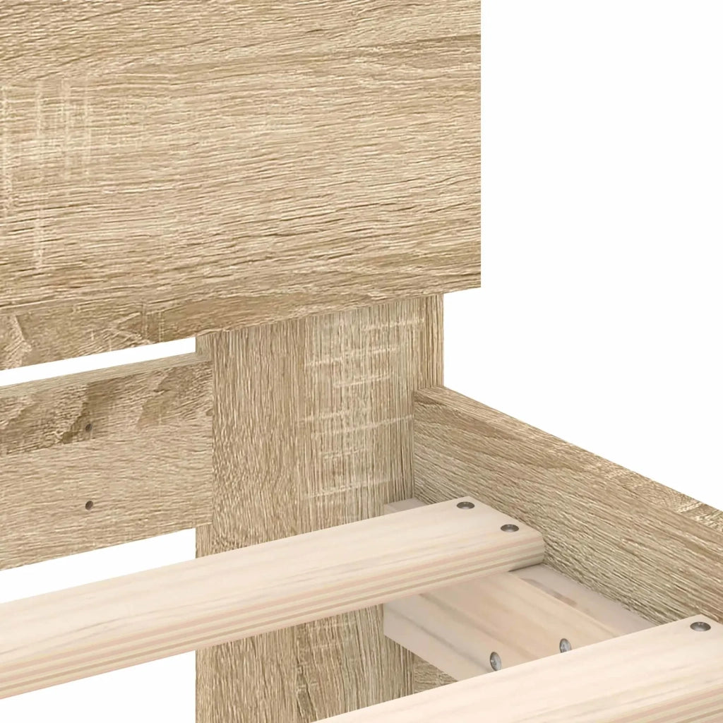 Struttura letto con testata-Giroletto Rovere Sonoma 80 x 200 cm 834203