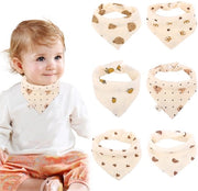 Set di 6 pezzi di muslin, asciugamani per bambino, fazzoletti per latte, asciugamani superassorbenti in cotone, bandana per neonati, asciugamani per latte in muslin.