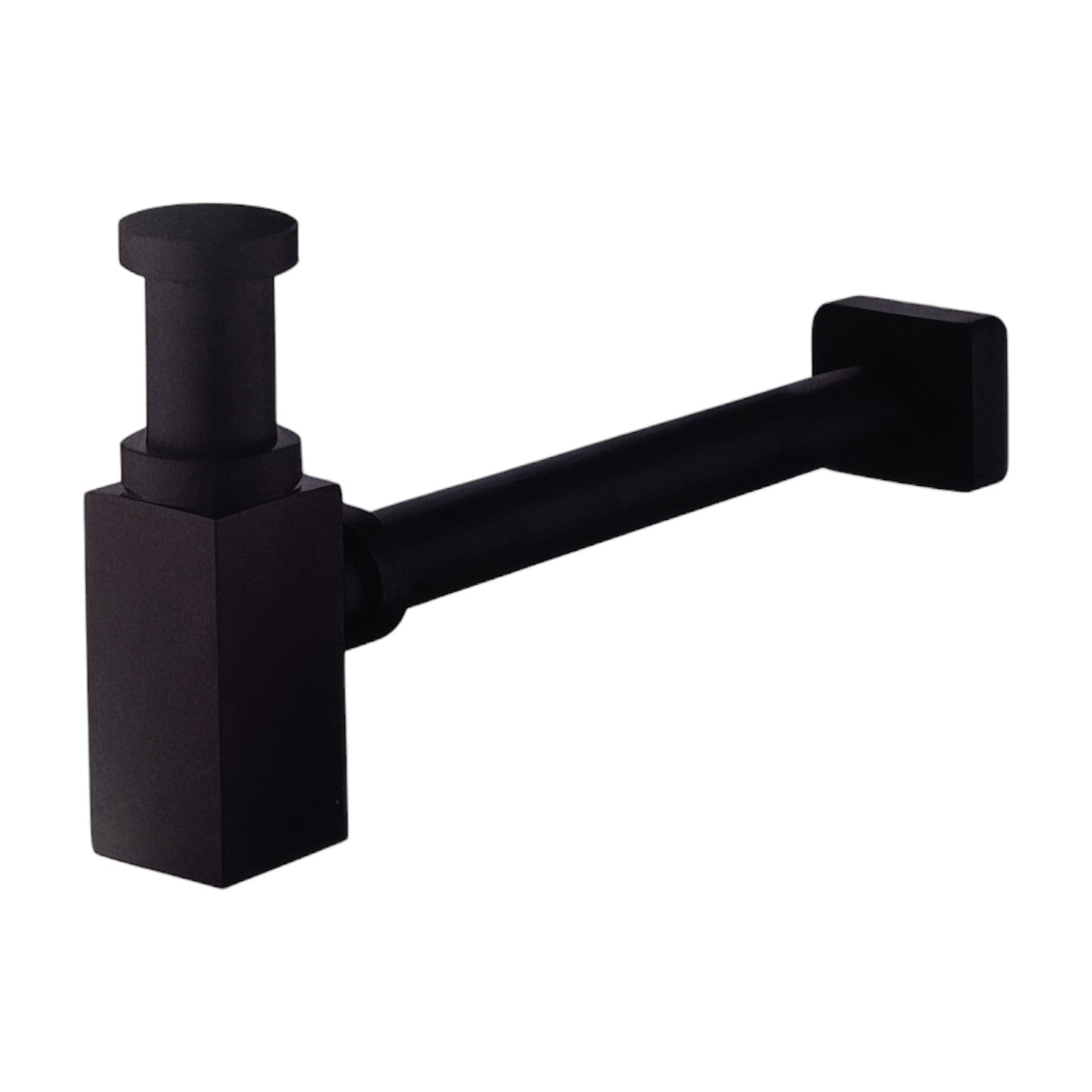Sifone lavabo quadrato nero opaco