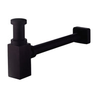 Sifone lavabo quadrato nero opaco