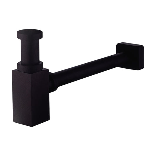 Sifone lavabo quadrato nero opaco