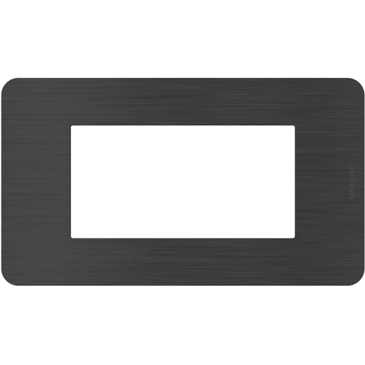 Placca Bticino MatixGO Effects 4 moduli Black Nick JA4804EN
