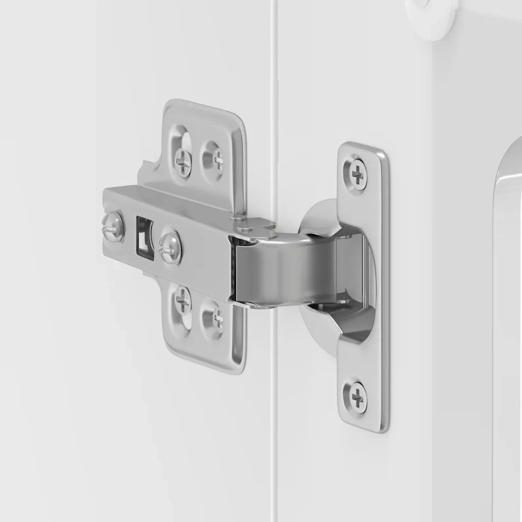 Pensile da Cucina con Porta in Vetro Lucca Bianco Lucido 853769