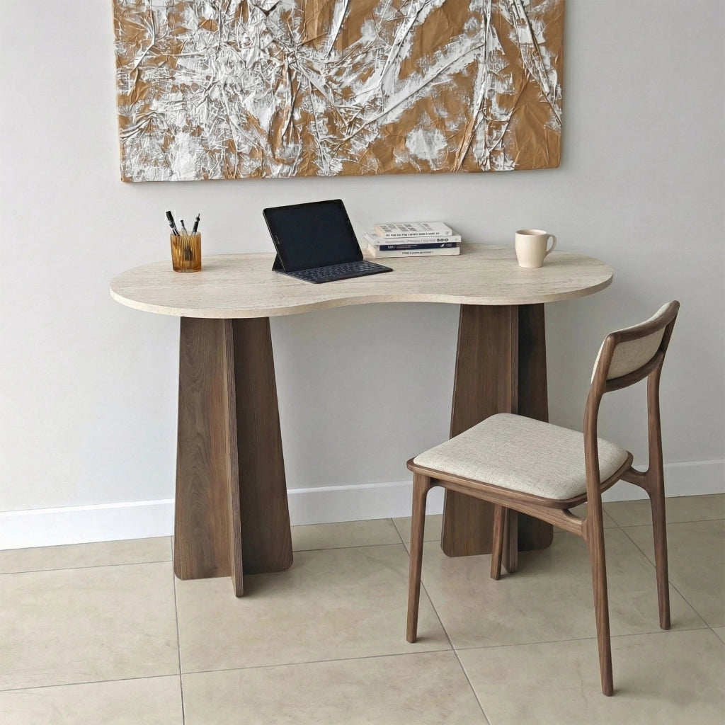 Scrivania in legno "Infini" - 120 x 60 x 75 cm - Travertino
