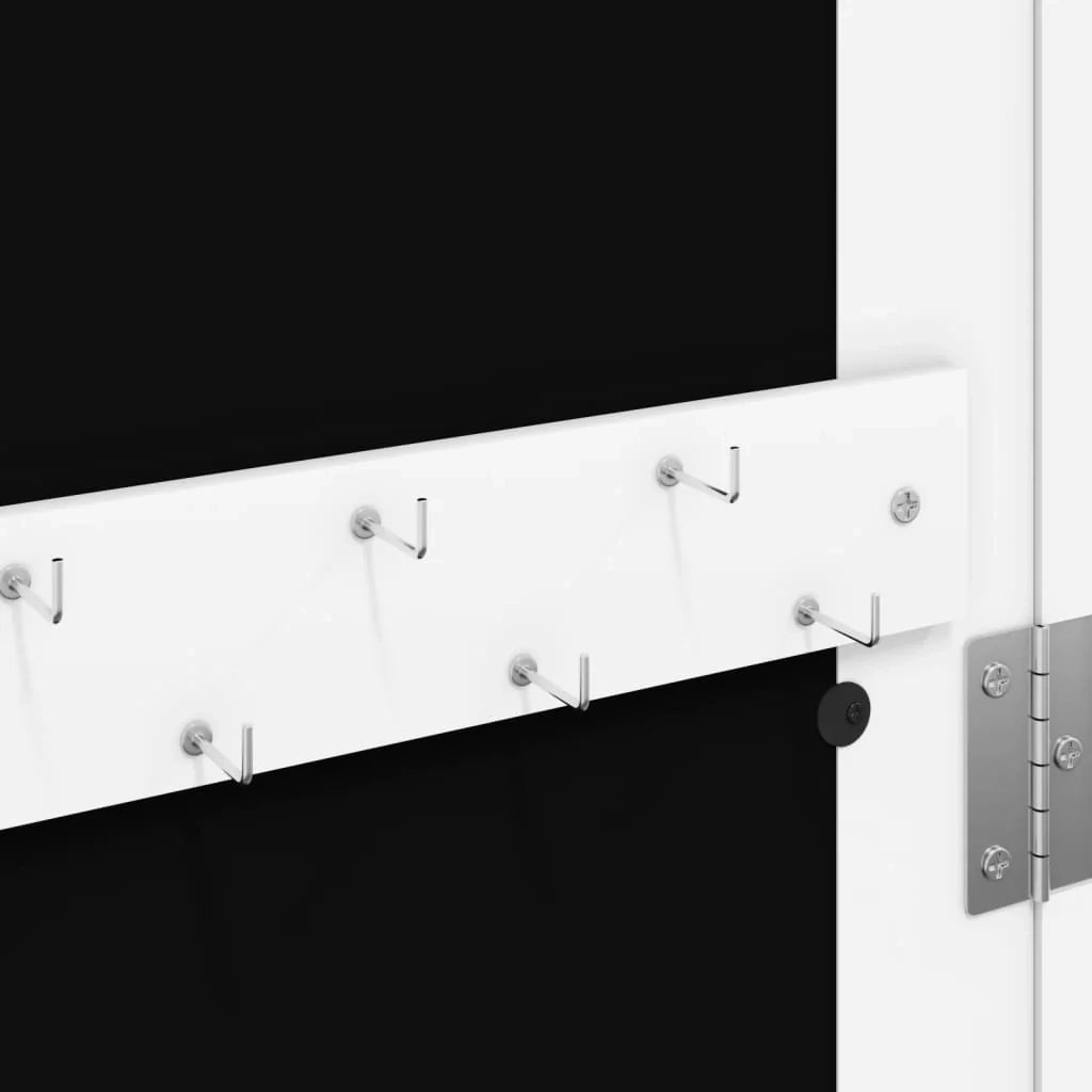 Mobiletto portagioielli mobile contenitore organizer per camera da letto spogliatoio bagno specchio con luci LED autoportante bianco 02_0022852