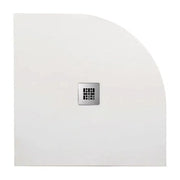 PIATTO DOCCIA SEMICIRCOLARE IN MARMORESINA BIANCO MODELLO STONE FREE H2,8 - CM 80X80  - BAR