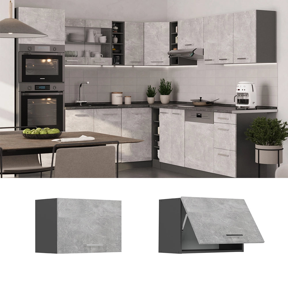 Vicco Pensile da cucina Calcestruzzo 60 cm Piatto