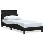 Letto singolo | Letto per adulti | Giroletto senza Materasso Hanko Nero 80x200 cm Tessuto