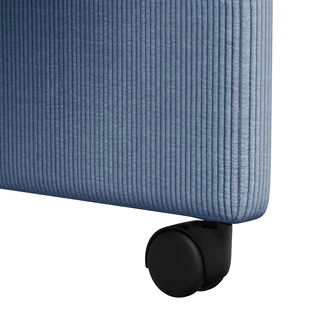 Sedie da Pranzo con Ruote con ruote 2 pcs Blu 57 x 66 x 94 cm