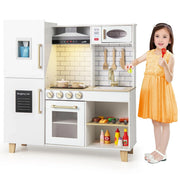 Cucina per bambini in legno con macchina per il ghiaccio 92 x 30 x 98 cm con luci e suoni design bianco 20_0017358
