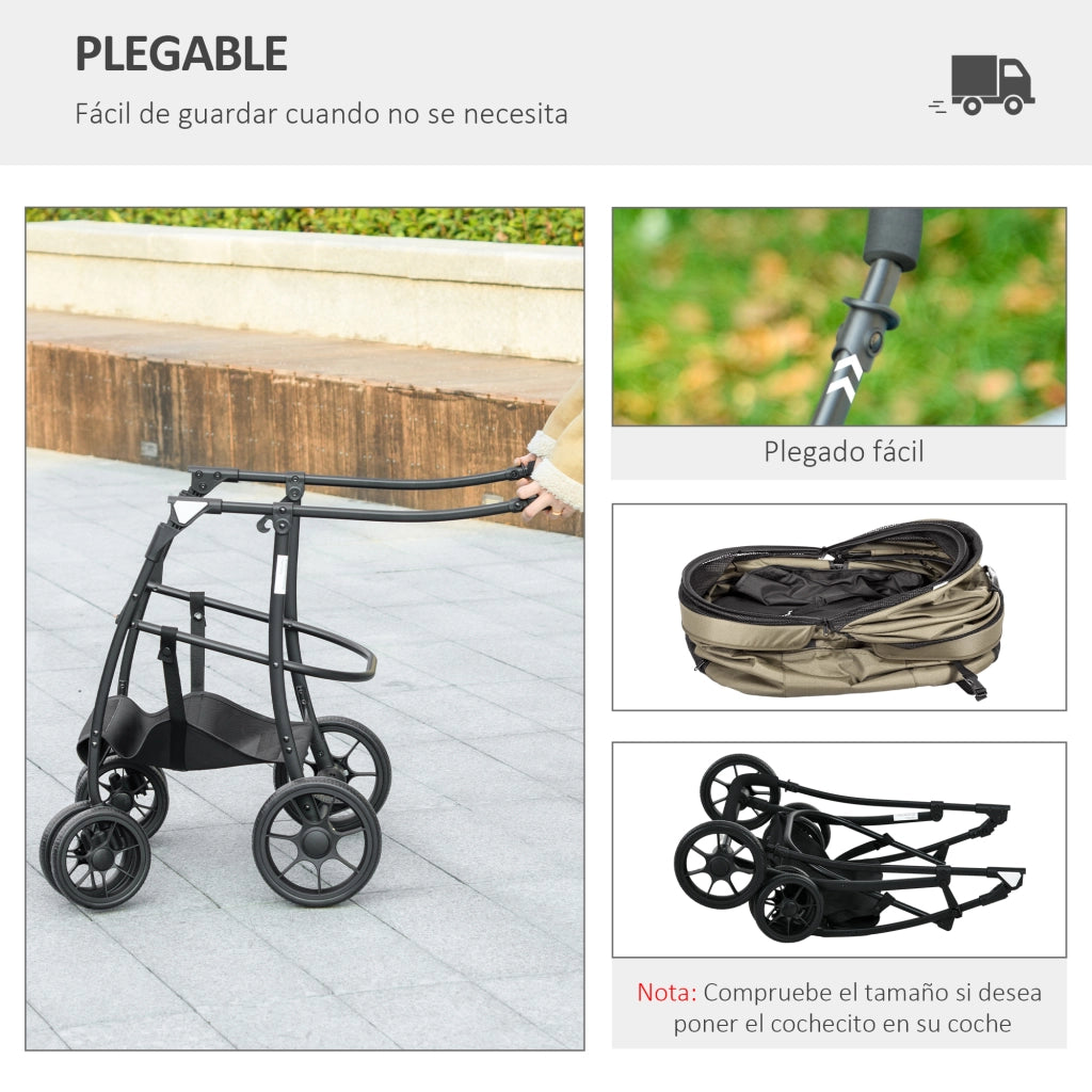 Carrello per Cani Pieghevole ¨C zephmum ¨C Caqui