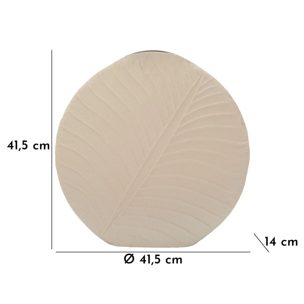 Vaso Decorativo VKH833, Beige, Metallo, 41,5x14x41,5 cm