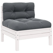 Divano Centrale da Giardino con Cuscini Bianco Massello di Pinocod mxl 120760