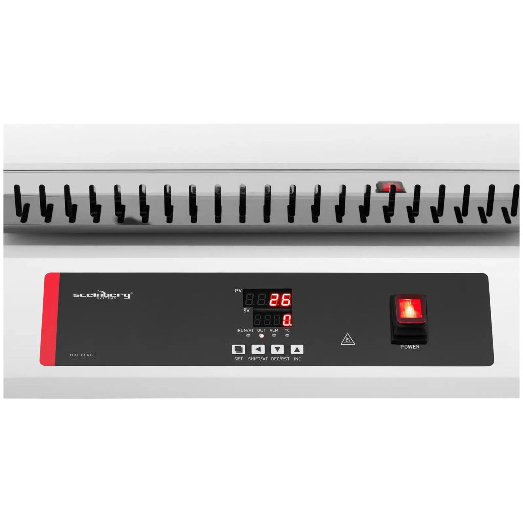 Piastra riscaldante professionale da laboratorio 45 x 35 cm fino a 350 °C 30 kg ferro alluminio 14_0009543