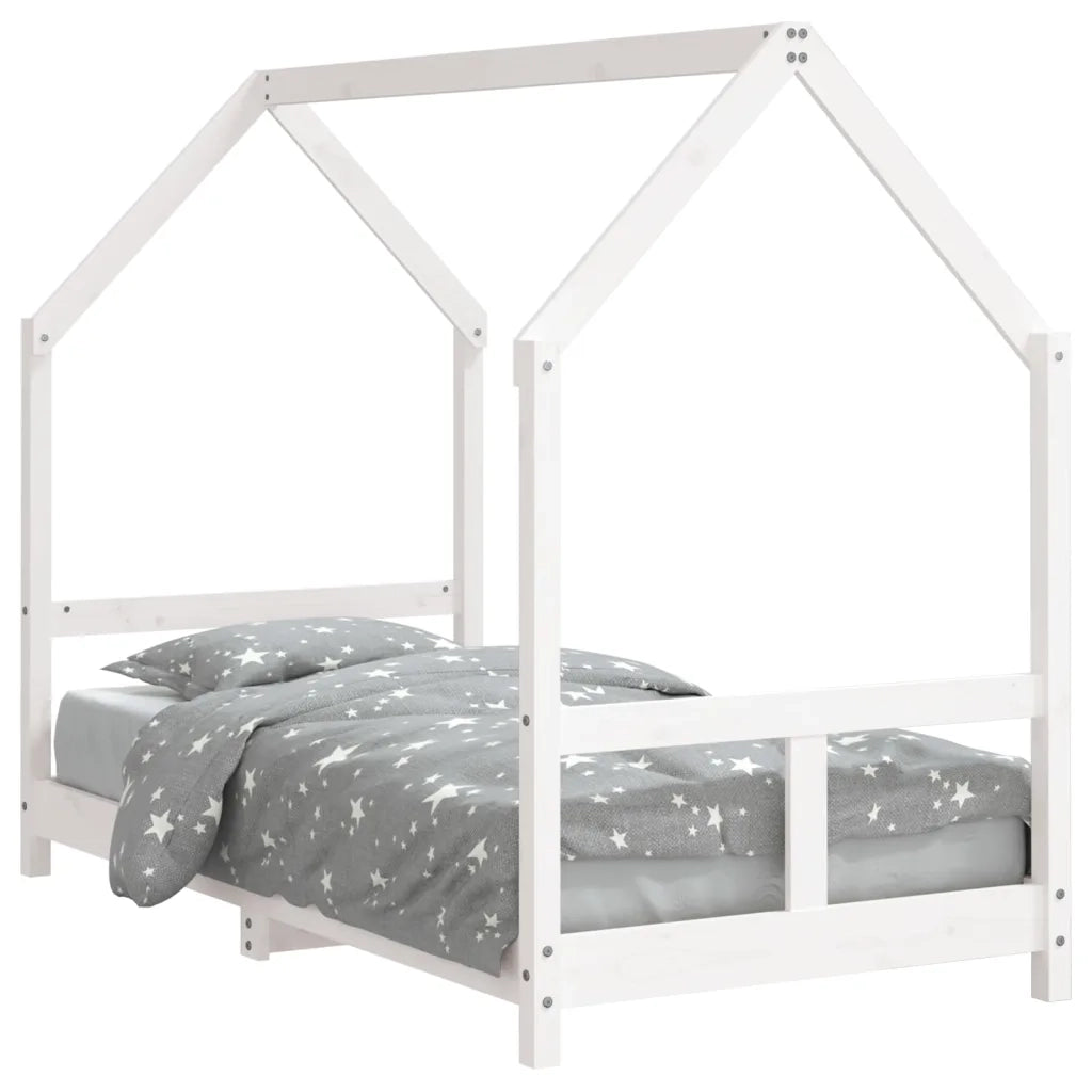 Giroletto per Bambini-Struttura Letto Bambini Bianco 80x160cm in Legno Massello di Pino 193202