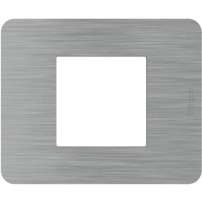 Placca Bticino MatixGO Effects 2 moduli Steel JA4802ES