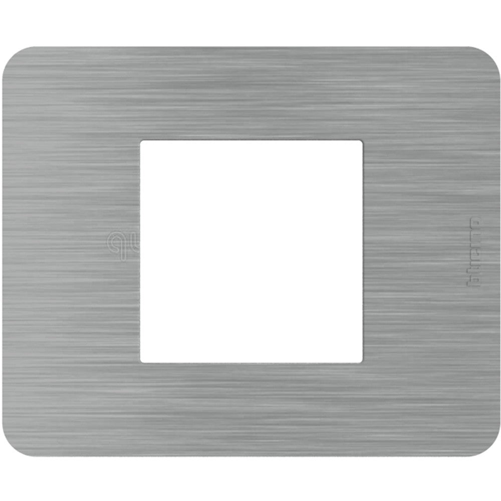 Placca Bticino MatixGO Effects 2 moduli Steel JA4802ES