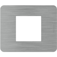 Placca Bticino MatixGO Effects 2 moduli Steel JA4802ES