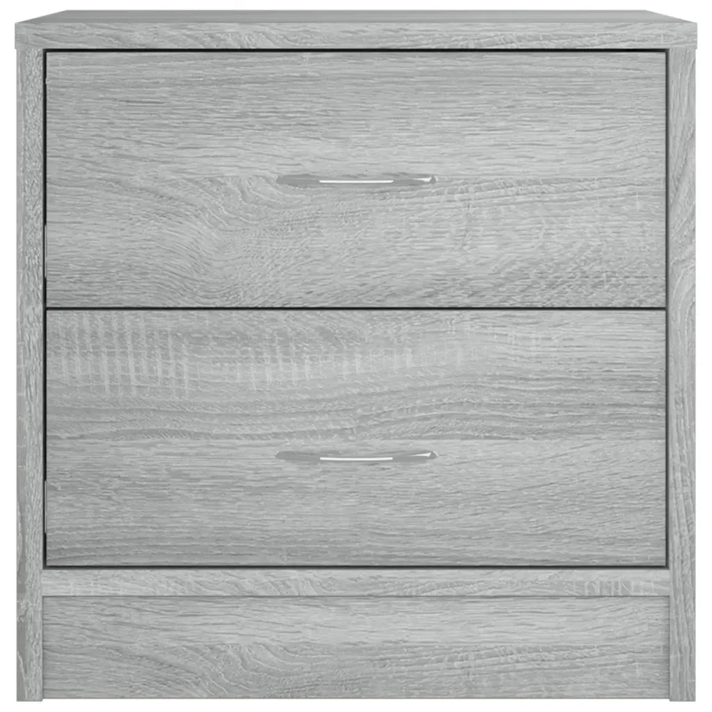 Comodini Grigio Sonoma 2pz 40x30x40 cm in Legno Ingegnerizzato cod mxl 52060