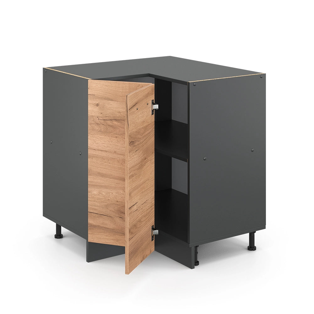 Vicco Mobile ad angolo cucina Quercia dorata 75.6 cm senza piano di lavoro
