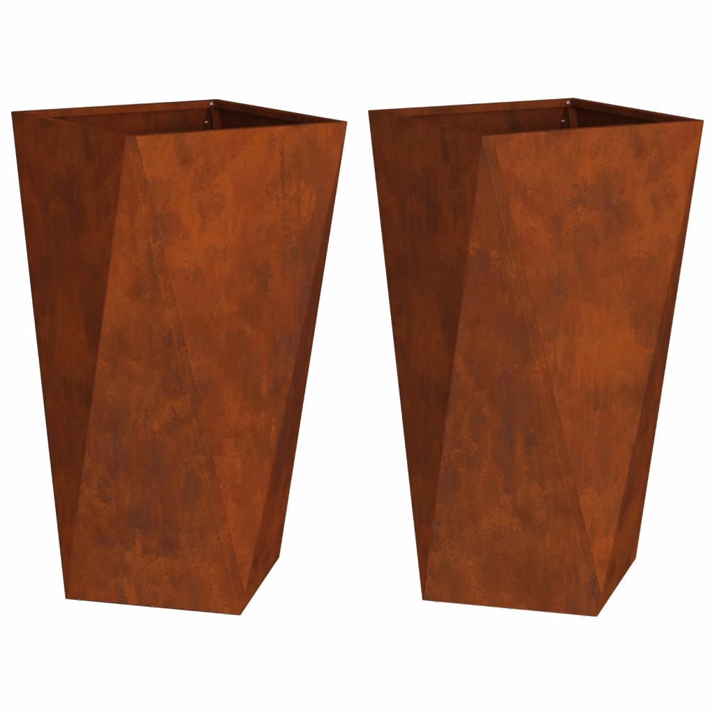 Fioriera 2 pcs Ruggine 40 x 40 x 75 cm