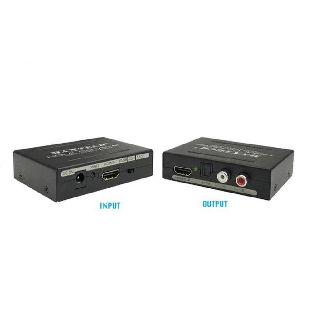 Trade Shop - Convertitore Estrattore Hdmi Audio Video 4k Hdmi 2x Rca Toslink Maxtech Hd-hflr -