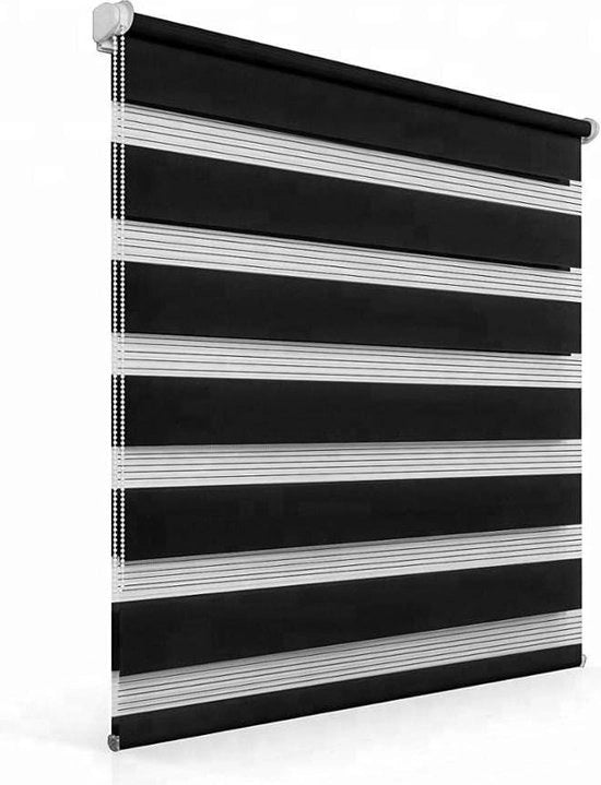 Raccordi per tende a rullo - Jalousie a giorno e notte - Tessuti a doppia superficie - Tende per bambini - Fit per est - Tende a rullo trasparenti e opache per soggiorno ufficio cucina - Nero 64 cm x 150 cm Tenda a rullo