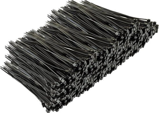 Cavi elettrici in set - 1000 pezzi - 200 mm x 25 mm - Piccola dimensione - Set UV resistente con cavi elettrici