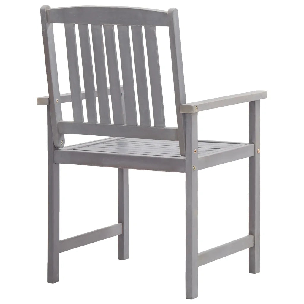 Set da Pranzo da Giardino 5 pz Grigio Legno Massello di Acacia 45940
