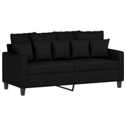 Divano | Divano da soggiorno | Sofa a 2 Posti Nero 120 cm in Tessuto