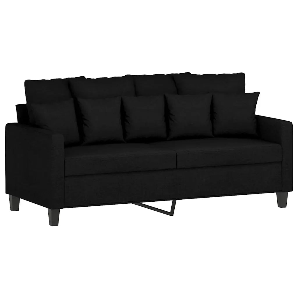 Divano | Divano da soggiorno | Sofa a 2 Posti Nero 120 cm in Tessuto